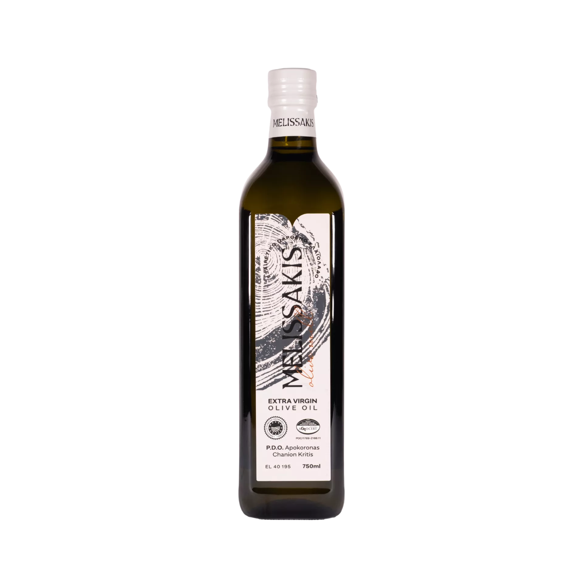 Butelka oliwy z oliwek extra virgin PDO Apokoronas Melissakis 750 ml